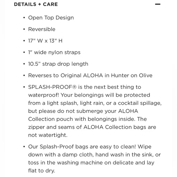 NEW ALOHA Collection “Camo” Reversible Tote in “Hunter on Olive” - Picture 9 of 9